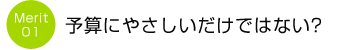 予算にやさしいだけではない？